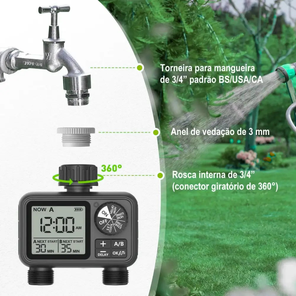 Temporizador de Irrigação automático - Sistema Automático para Jardim