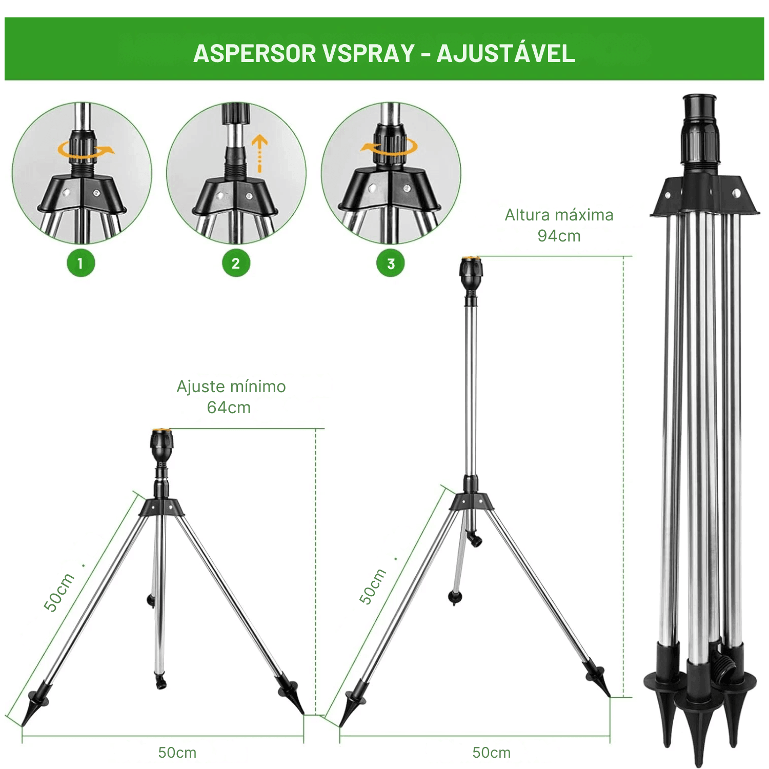 Tripé de irrigação 360 mais completo do Mercado - VSpray™ PRO (Oferta de ultimas unidades)