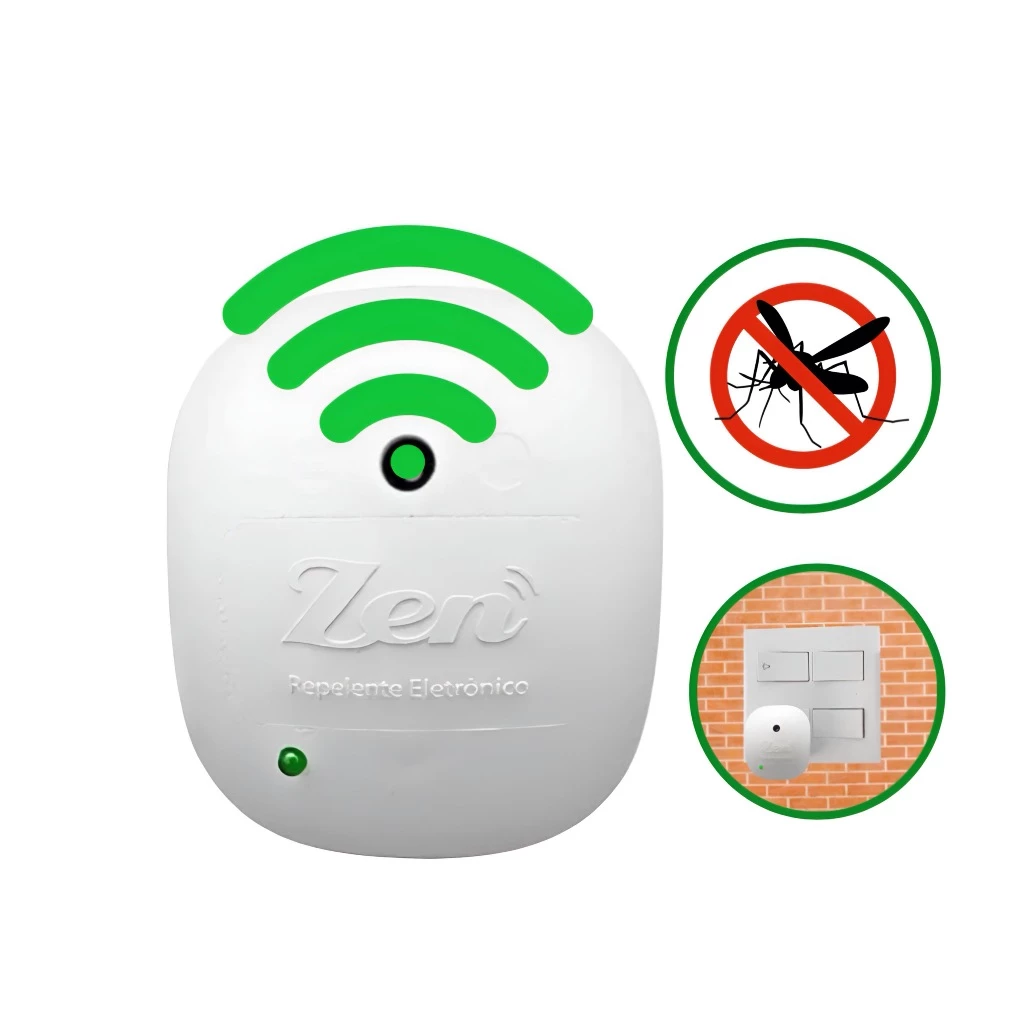 Repelente de Pernilongos, Mosquitos e Baratas - Eletrônico Ultrassônico Paixão Verde