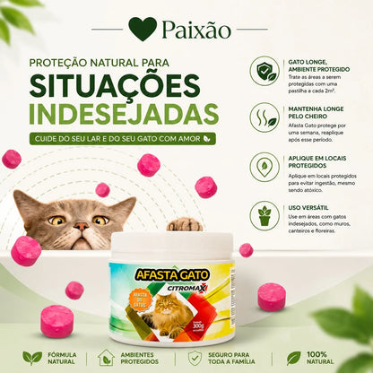 Afasta Gato Educativo -  Repelente Natural Olfativo - Paixão Verde