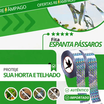 Fita Refletiva Espanta Pássaros Pombo - Paixão Verde®