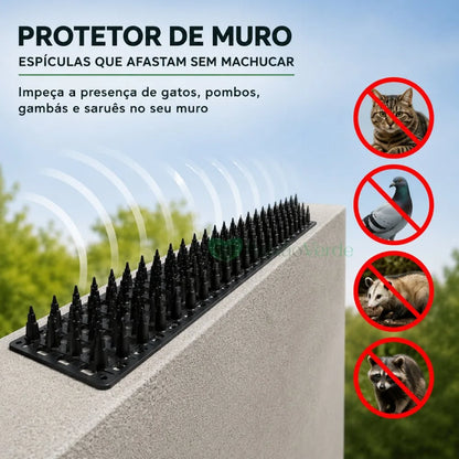 Protetor para Muro Espícula Espanta Gato, Pombo, Gamba e Saruê -  Paixão Verde®