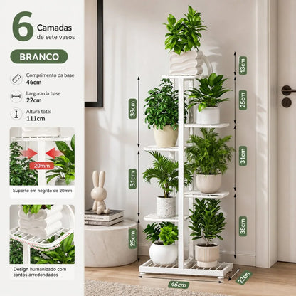 Suporte para Plantas de 6 Níveis - Paixão Verde®
