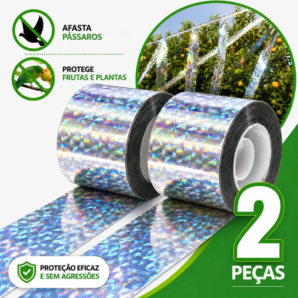 Fita Refletiva Espanta Pássaros Pombo - Paixão Verde®