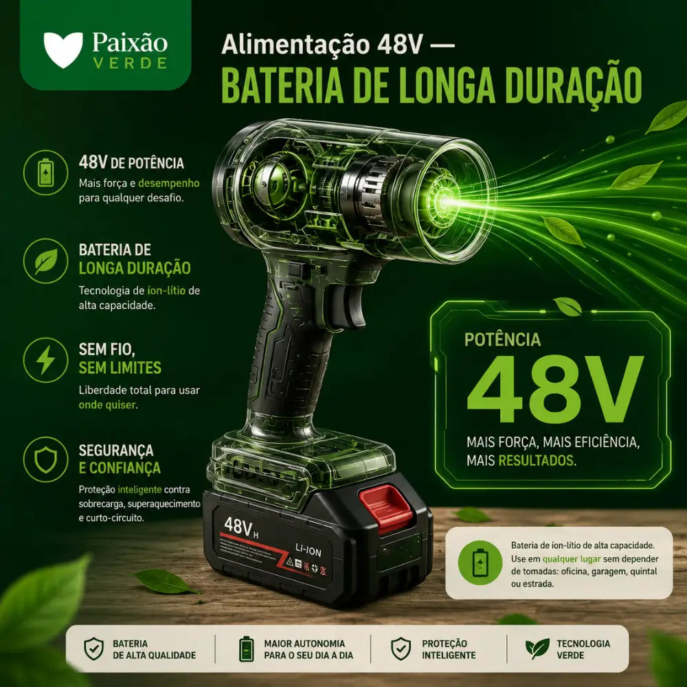 Soprador de Folha Turbo Jet Fan - Paixão Verde®