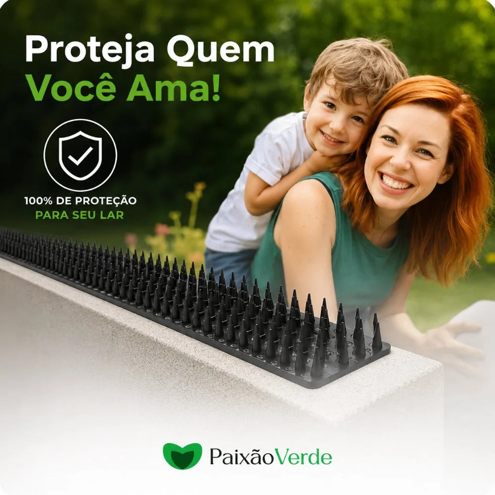 Protetor para Muro Espícula Espanta Gato, Pombo, Gamba e Saruê -  Paixão Verde®