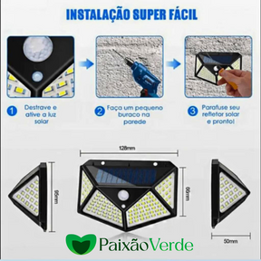 Luminária Sensor De Led Aprova D´água - LedGarden™