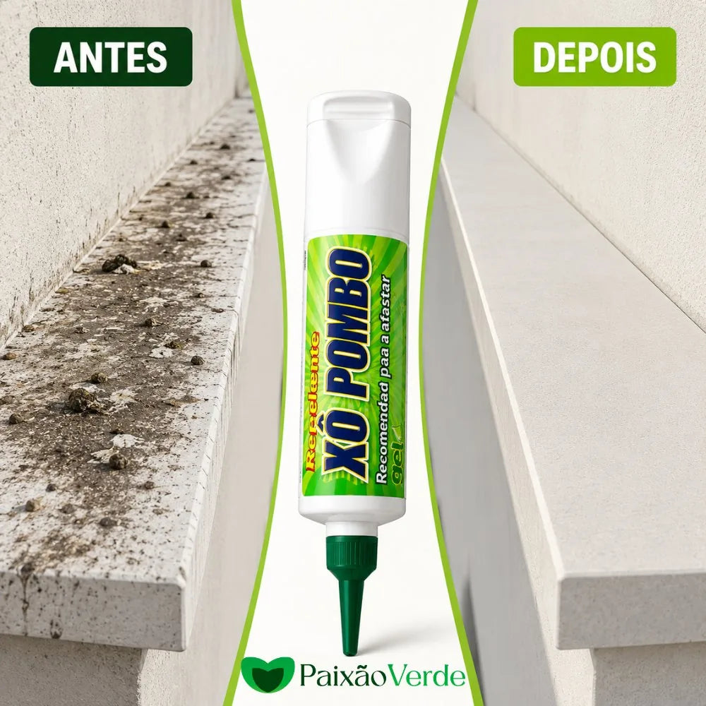 Gel Repelente para Pombos, Morcegos, Pardal - Paixão Verde®