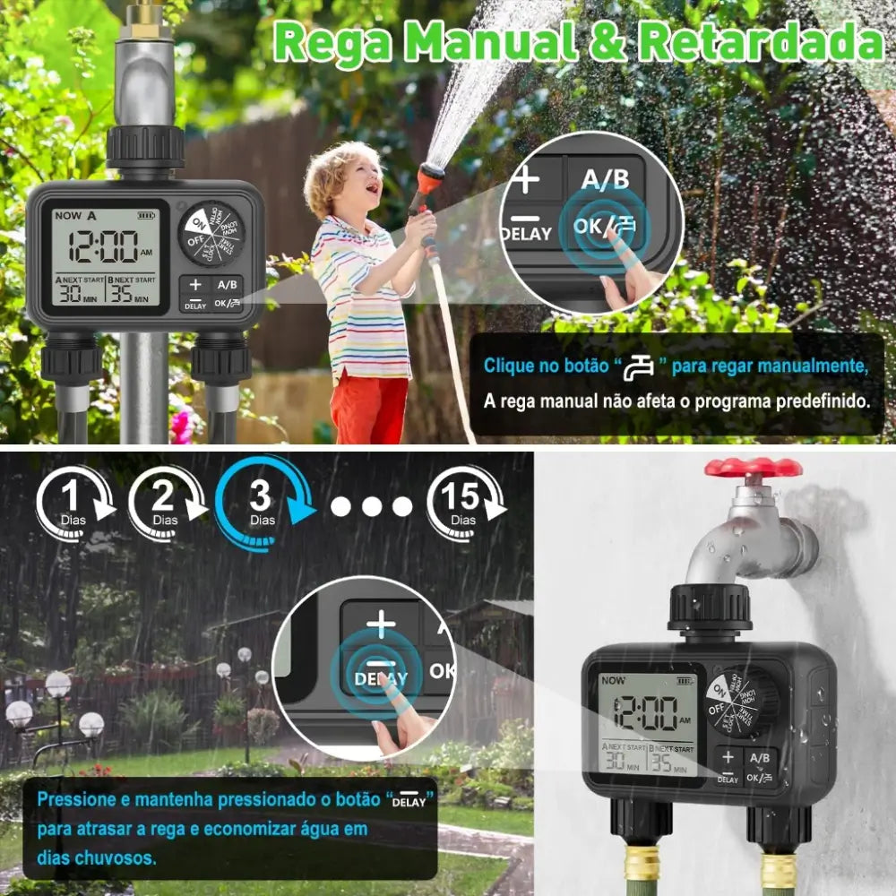 Temporizador de Irrigação automático  - Sistema Automático para Jardim