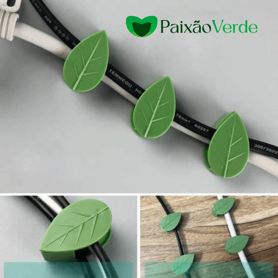 Clips de Folhas Adesivas Para Por Plantas na Parede - Paixão verde