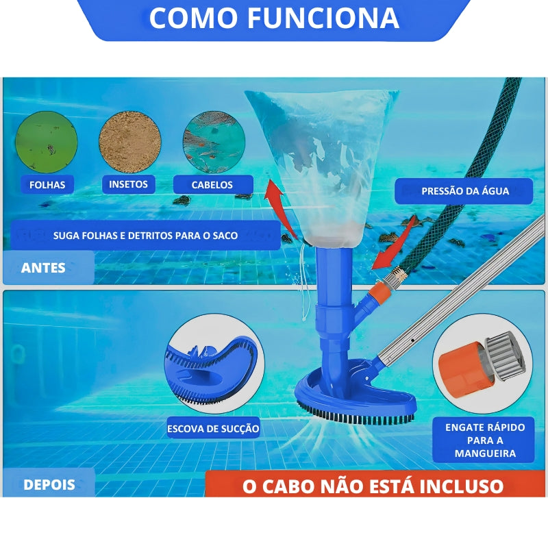 Aspirador De Piscina a Vácuo - Paixão Verde®
