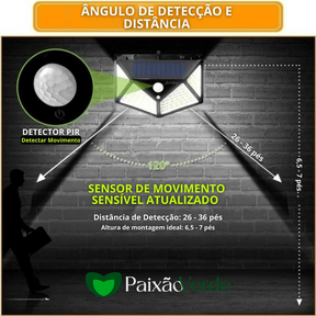 Luminária Sensor De Led Aprova D´água - LedGarden™