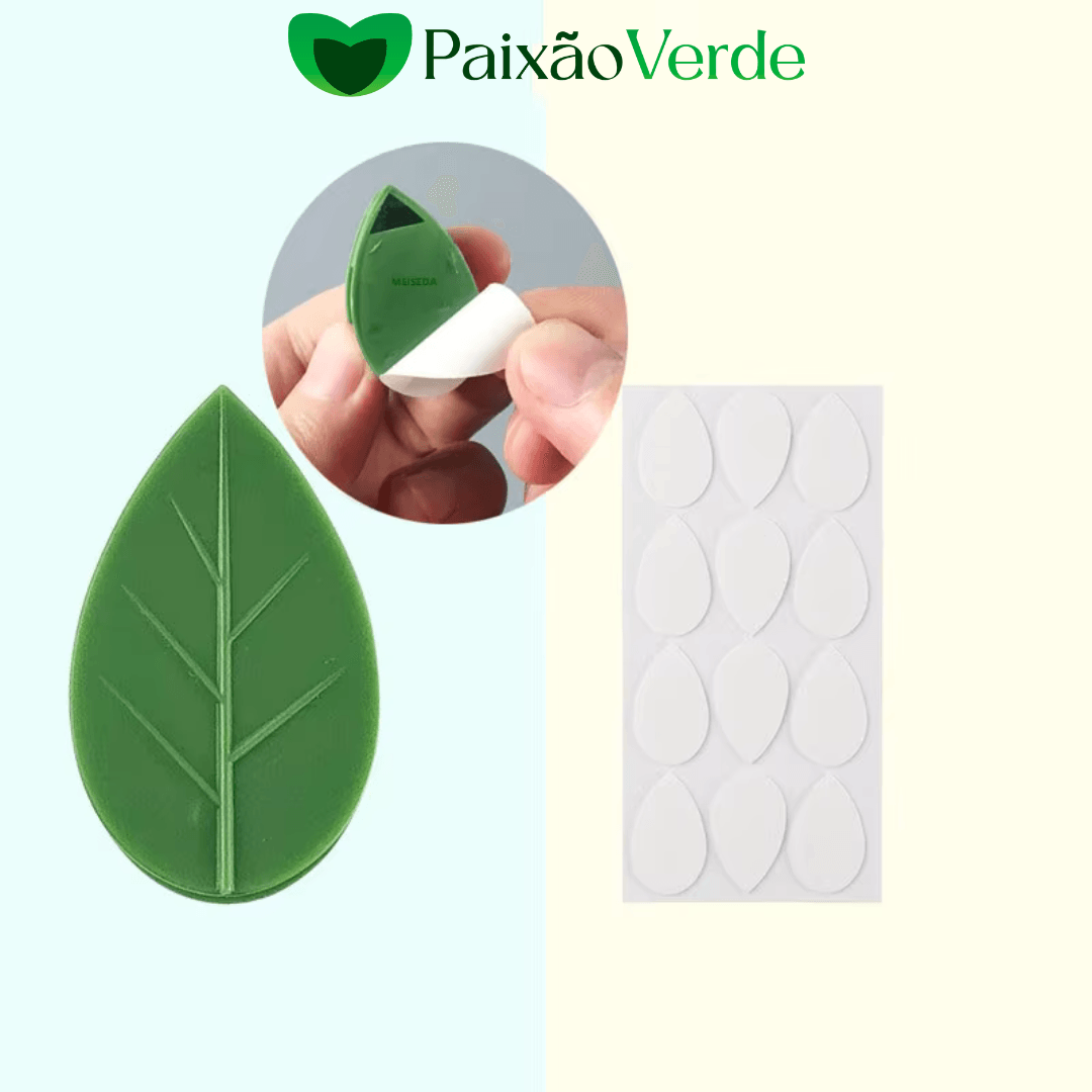 Clips de Folhas Adesivas Para Por Plantas na Parede - Paixão verde