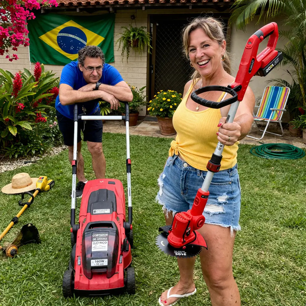 O problema de manter o gramado com ferramentas tradicionais