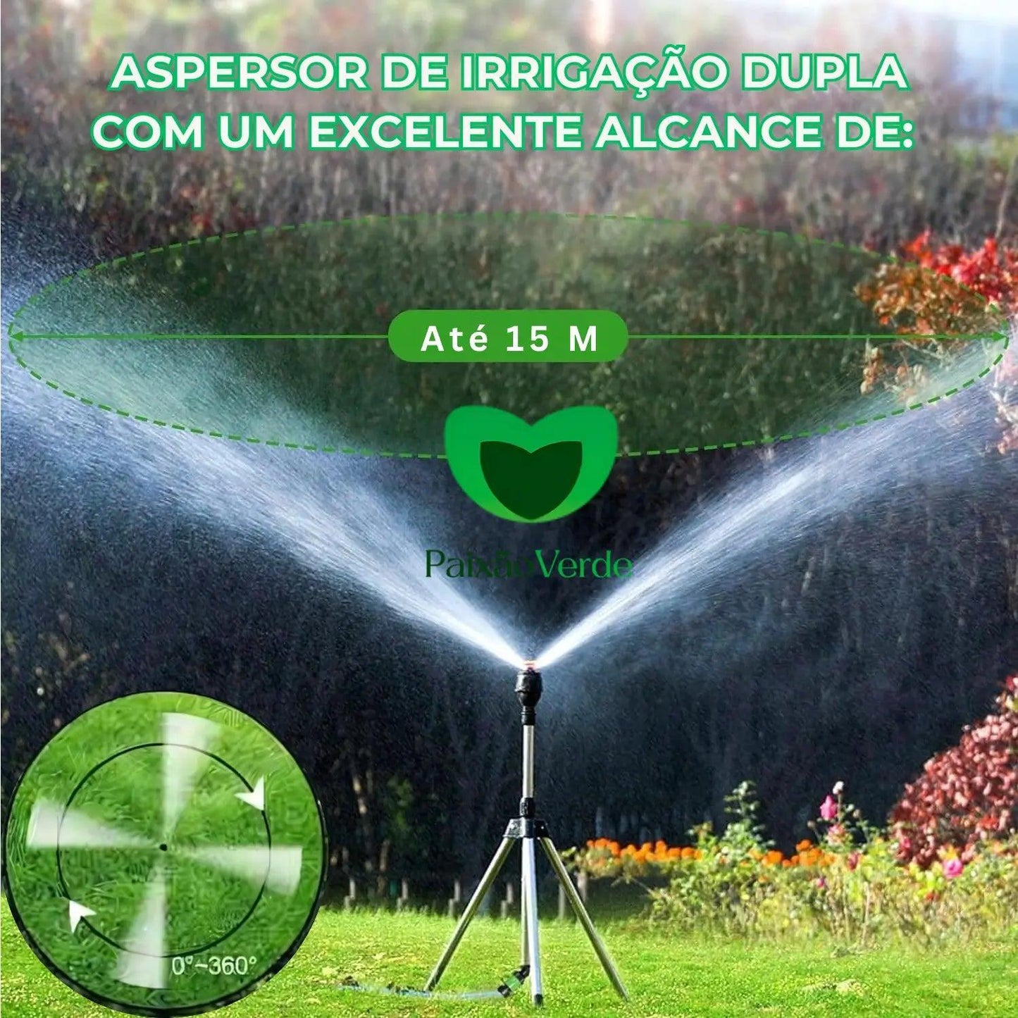 Aspersor Irrigador automático 360 com Tripé - VSpray™ PRO