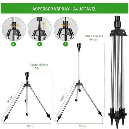 Aspersor Irrigador automático 360 com Tripé - VSpray™ PRO