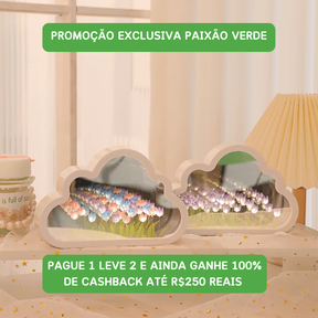 Luminária Espelho com Tulipas infinitas Personalizável - LumiLove (Compre 1 Leve 2)