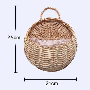 Plantador De Flores De Rattan De Vime Feito À Mão - Cesta VimeViva™ - Paixão Verde | Loja Online