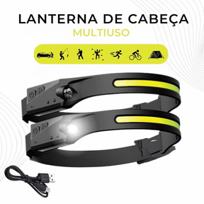 Lanterna de Cabeça recarregável - Paixão Verde | Compre 1 leve 2 / Promoção