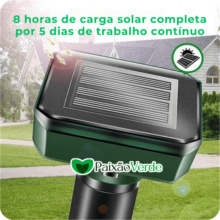 Repelente Solar Ultra Sônico Espanta Pragas 24 Horas A Prova d'água