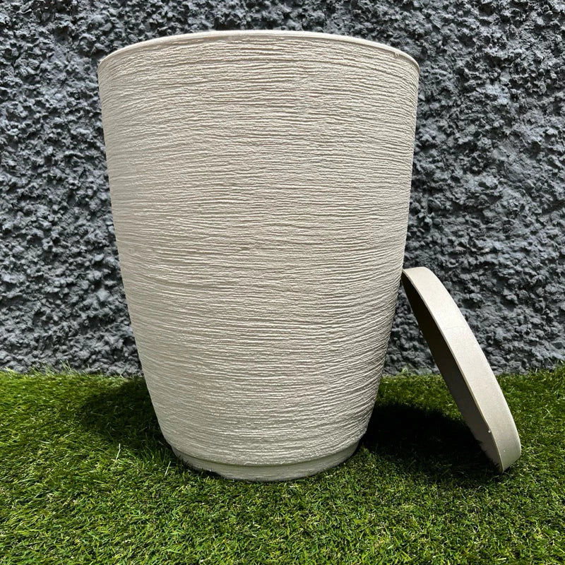 Vaso para plantas com design escovado- Paixão Verde
