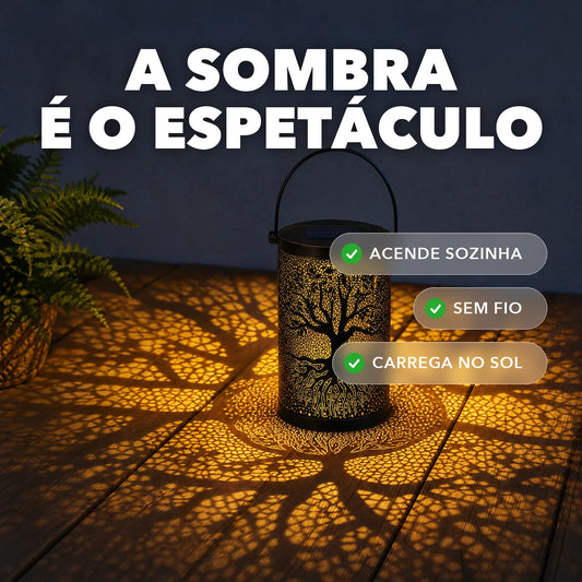 Lanterna Solar de Jardim - SombraViva™ Paixão Verde