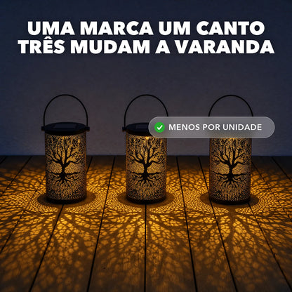 Lanterna Solar de Jardim - SombraViva™ Paixão Verde
