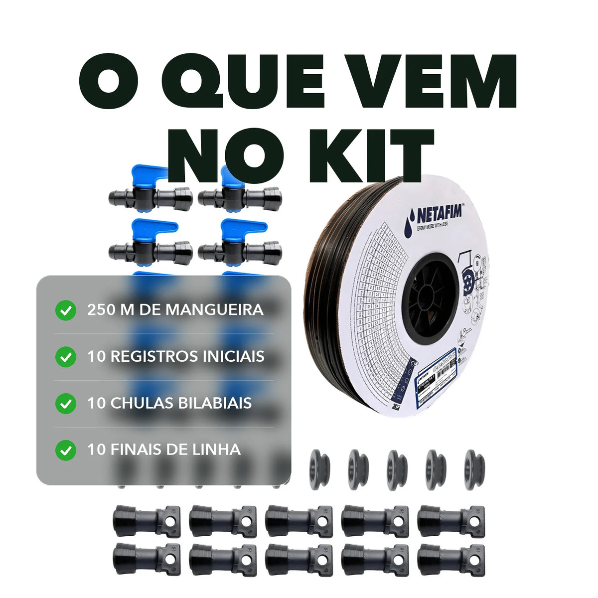 As 31 pecas que vem no kit