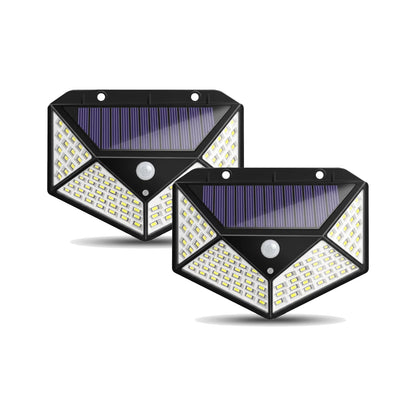 Kit com 2 luminárias solares externas com sensor de presença