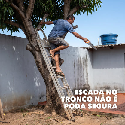 Serrote Podador de Galhos Altos 2 em 1 com Serra - PodaAlta™