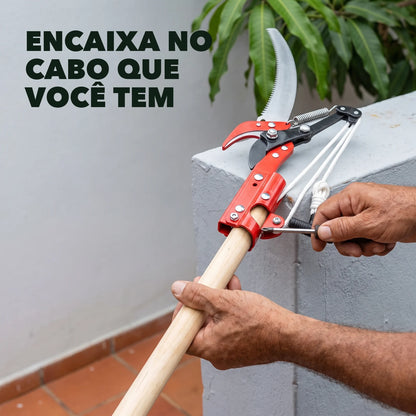 Serrote Podador de Galhos Altos 2 em 1 com Serra - PodaAlta™