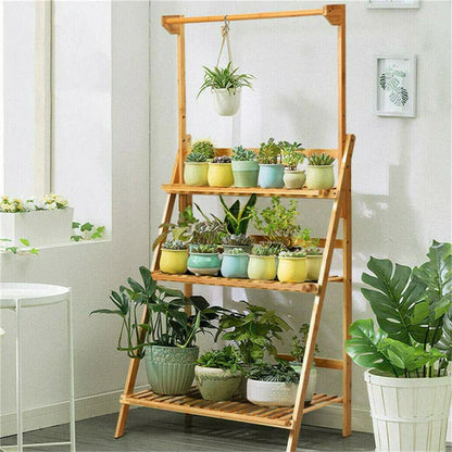 Suporte para Vasos de Plantas com Três Prateleiras Paixão Verde™